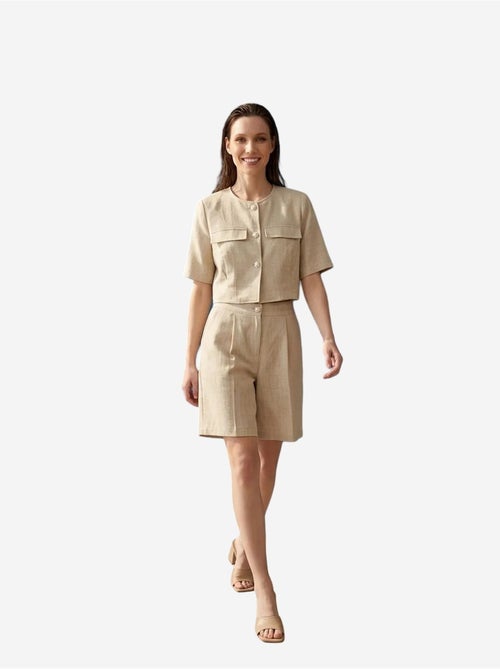 Ensemble chemise et short en popeline de coton my fashion - Kiabi