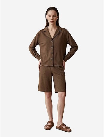 Ensemble chemise et short en popeline de coton my fashion