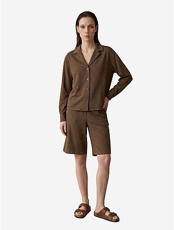 Ensemble chemise et short en popeline de coton my fashion