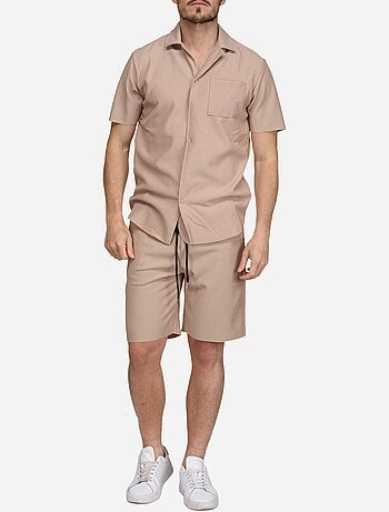 Ensemble chemise et short texturé - Frilivin