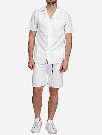 Ensemble chemise et short texturé - Frilivin