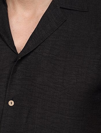 Ensemble chemise et short uni texturé