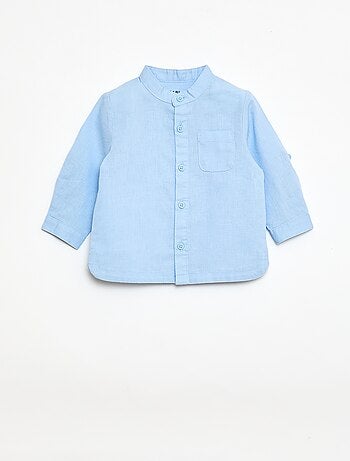 Ensemble chemise + pantalon en lin mélangé - 2 pièces