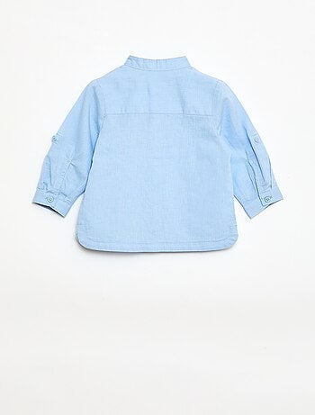 Ensemble chemise + pantalon en lin mélangé - 2 pièces