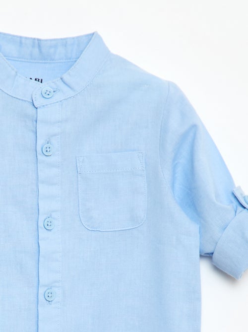 Ensemble chemise + pantalon en lin mélangé - 2 pièces - Kiabi