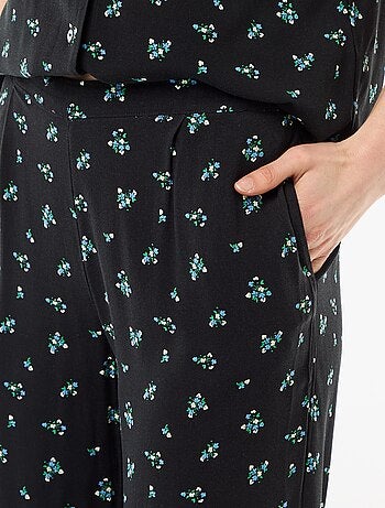 Ensemble chemisier de nuit rayé