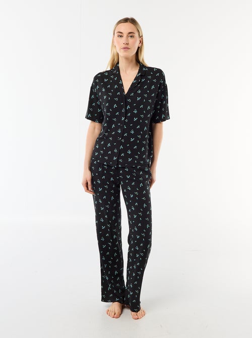 Ensemble chemisier de nuit all-over - Kiabi