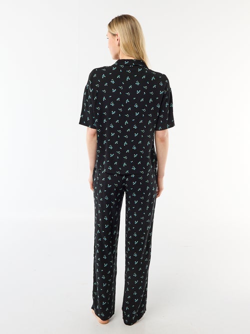 Ensemble chemisier de nuit all-over - Kiabi
