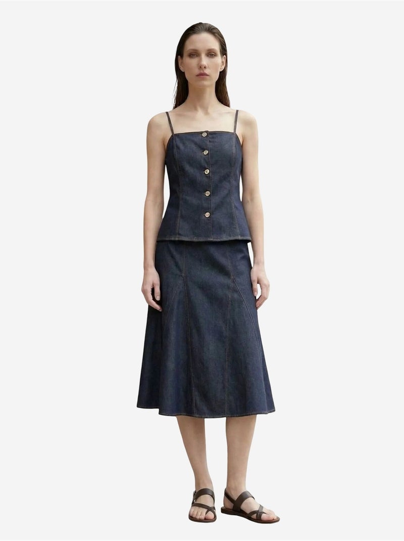Ensemble coord deux pièces en coton-lycra pour femme my fashion Bleu outremer - Kiabi