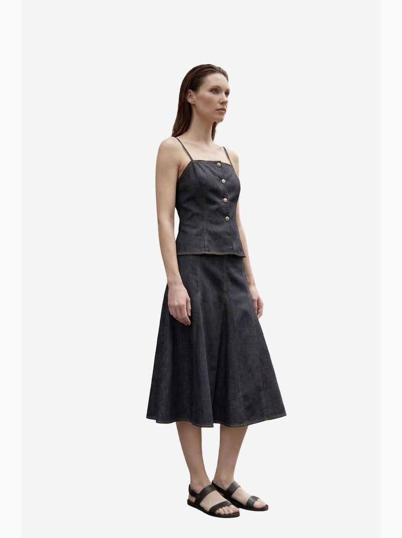 Ensemble coord deux pièces en coton-lycra pour femme my fashion Gris Noir - Kiabi