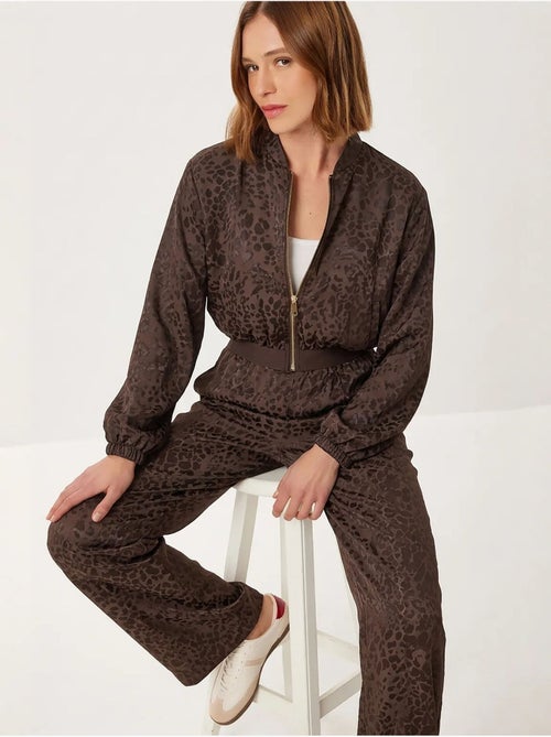 Ensemble coordonné bomber taille haute imprimé léopard istanbul - Kiabi