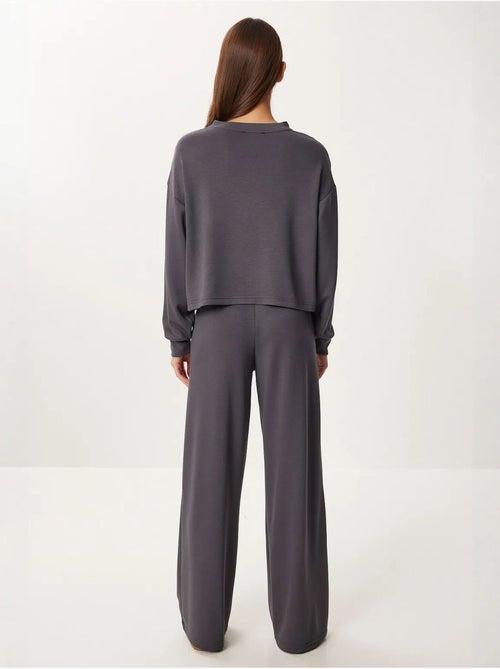 Ensemble coordonné côtelé color block avec pantalon à jambes larges istanbul - Kiabi