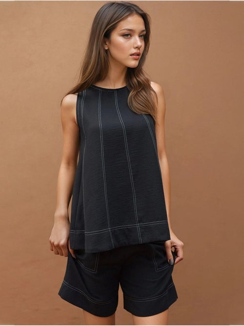 Ensemble coordonné décontracté avec détails de couture hiccup - Kiabi