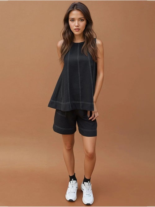 Ensemble coordonné décontracté avec détails de couture hiccup - Kiabi