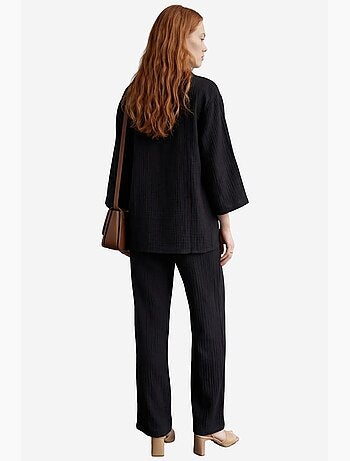 Ensemble coordonné deux pièces en coton tissé avec fermeture à boutons my fashion