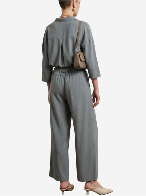 Ensemble coordonné deux pièces en tissu fin avec col de chemise et détail cravate my fashion - Kiabi