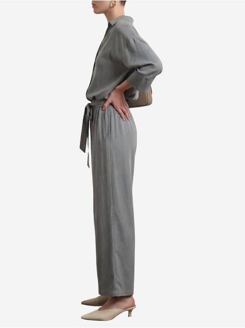 Ensemble coordonné deux pièces en tissu fin avec col de chemise et détail cravate my fashion - Kiabi
