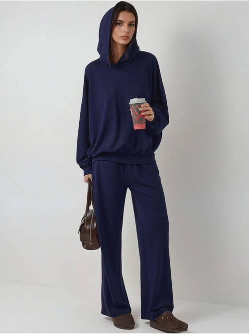 Ensemble coordonné deux pièces oversize à capuche et taille haute hiccup - Kiabi