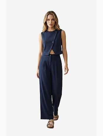 Ensemble coordonné deux pièces taille haute jambes larges my fashion