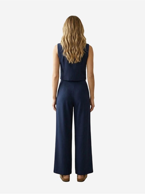 Ensemble coordonné deux pièces taille haute jambes larges my fashion - Kiabi