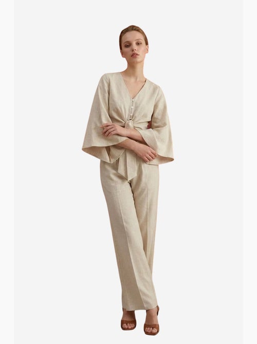 Ensemble coordonné en coton avec détail noué my fashion - Kiabi