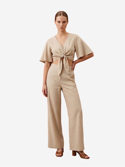Ensemble coordonné en coton avec détail noué my fashion - Kiabi