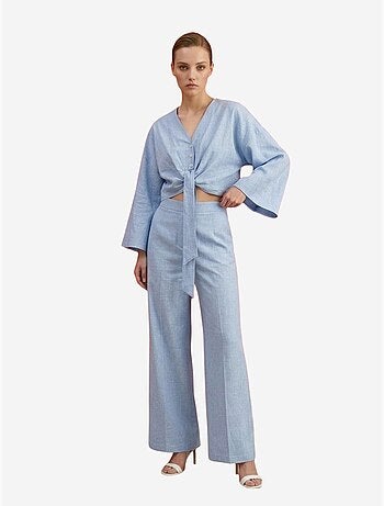 Ensemble coordonné en coton avec détail noué my fashion