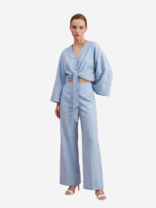 Ensemble coordonné en coton avec détail noué my fashion - Kiabi