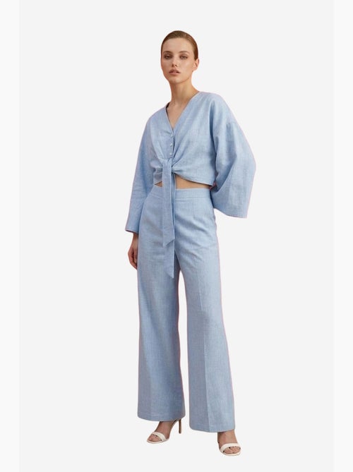 Ensemble coordonné en coton avec détail noué my fashion - Kiabi