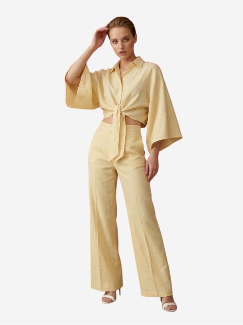 Ensemble coordonné en coton avec détail noué my fashion - Kiabi