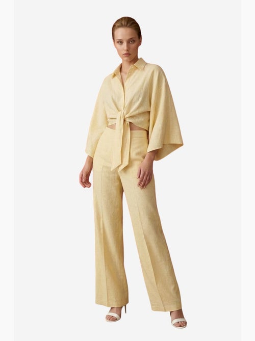 Ensemble coordonné en coton avec détail noué my fashion - Kiabi