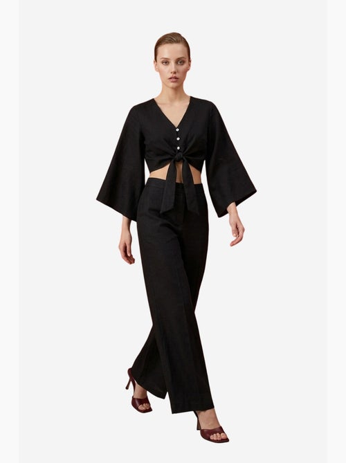 Ensemble coordonné en coton avec détail noué my fashion - Kiabi