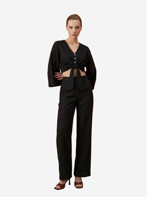 Ensemble coordonné en coton avec détail noué my fashion - Kiabi