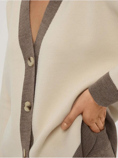 Ensemble coordonné en tricot texturé taille haute avec col boutonné - Kiabi