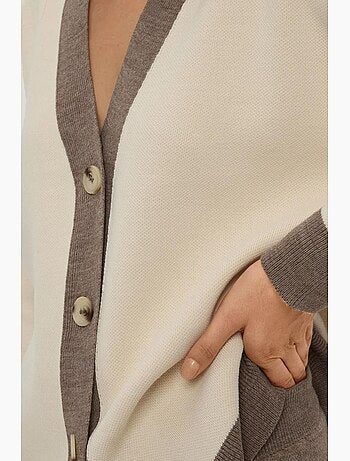 Ensemble coordonné en tricot texturé taille haute avec col boutonné hiccup
