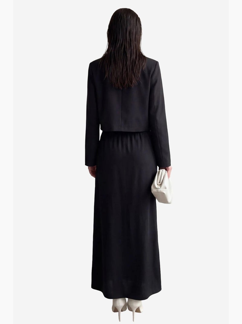 Ensemble coordonné jambes larges avec veste boutonnée my fashion Noir - Kiabi