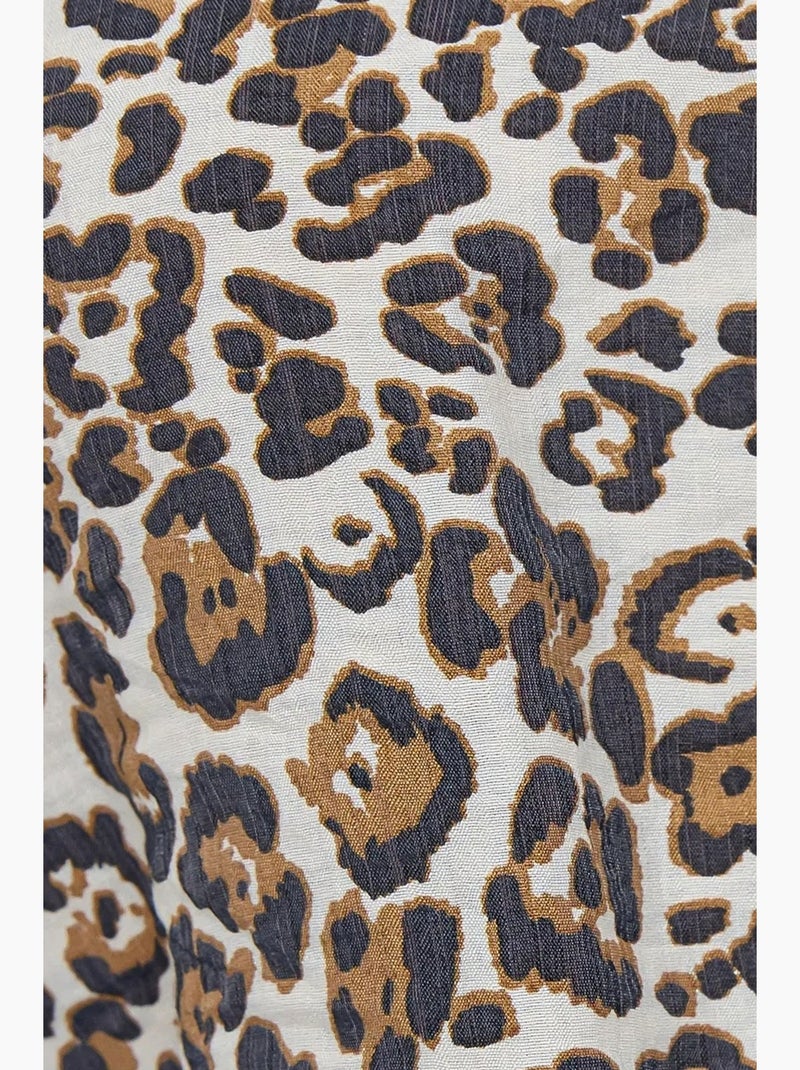 Ensemble coordonné taille haute à col en v et imprimé animal hiccup Multicolore - Kiabi