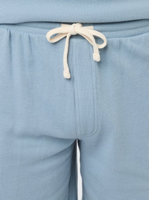 Ensemble court de pyjama en nid d'abeilles - 2 pièces - Kiabi