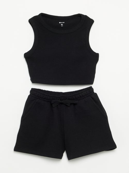 Ensemble court short + débardeur - 2 pièces - Kiabi