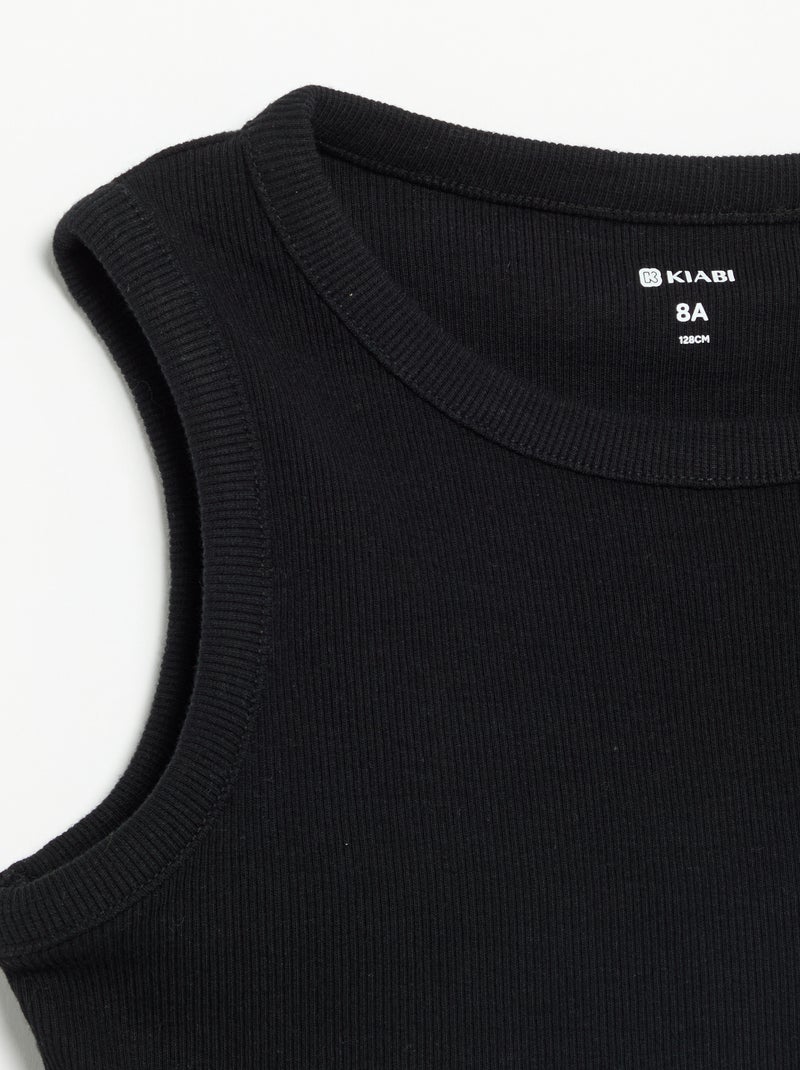 Ensemble court short + débardeur - 2 pièces Noir - Kiabi
