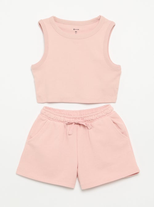 Ensemble court short + débardeur - 2 pièces - Kiabi