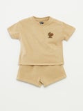 Ensemble court short + t-shirt - 2 pièces BEIGE - Kiabi
