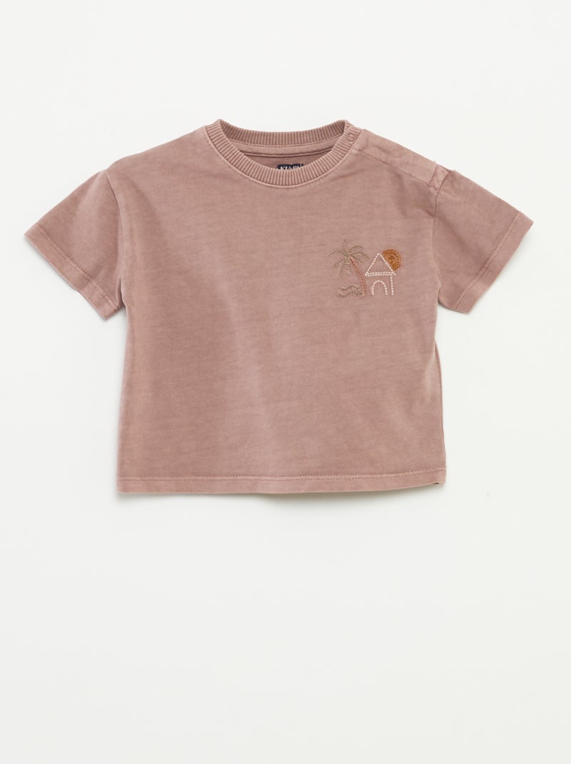 Ensemble court short + t-shirt - 2 pièces VIOLET - Kiabi