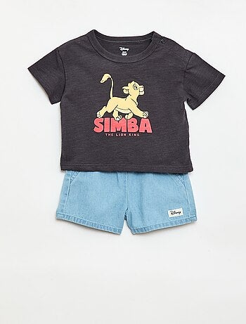 Ensemble court t-shirt + short 'Mickey' - 2 pièces