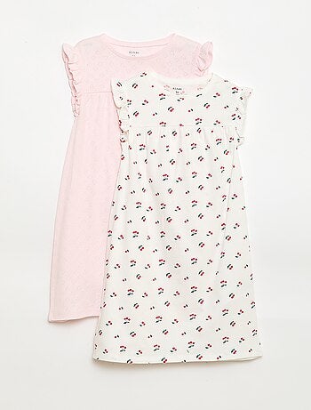 Ensemble de 2 chemises de nuit à manches courtes