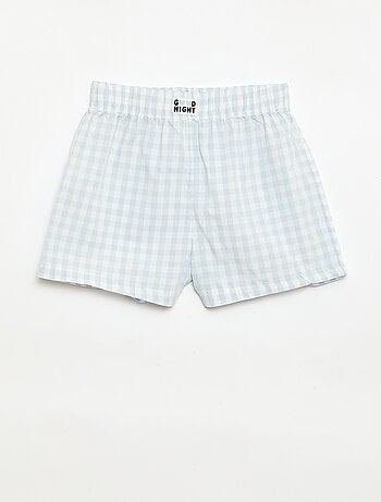 Ensemble de 2 shorts de nuit en popeline de coton