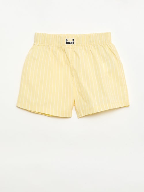 Ensemble de 2 shorts de nuit en popeline de coton - Kiabi