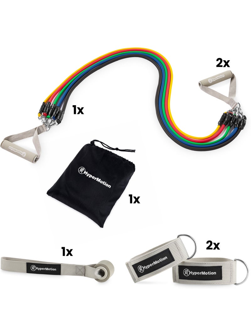 Ensemble de 5 bandes de résistance d'entraînement hypermotion 4,5 à 45 kg Gris - Kiabi