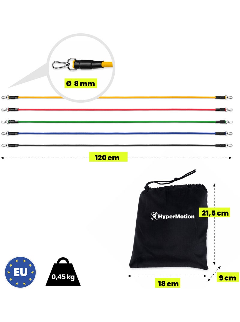 Ensemble de 5 bandes de résistance d'entraînement hypermotion 4,5 à 45 kg Gris - Kiabi