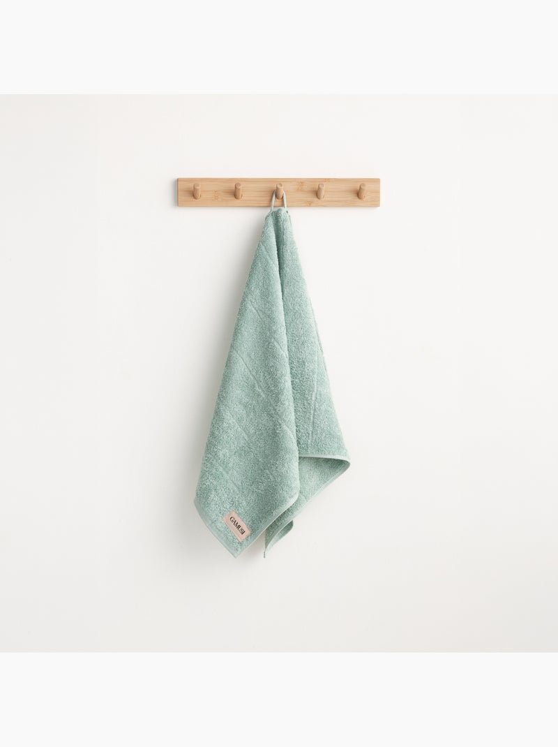 Ensemble de bain 100 % coton, éponge 600 g/m², avec boucle de suspension - Gamusi Vert d'eau - Kiabi